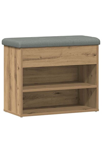 vidaxl Banchetă pantofar stejar artizanal 62x32x50 cm lemn prelucrat