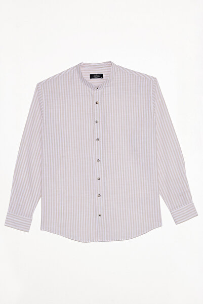 Tudors Men's relaxed fit comfortable cut 100% Cotton Striped long sleeve Line...