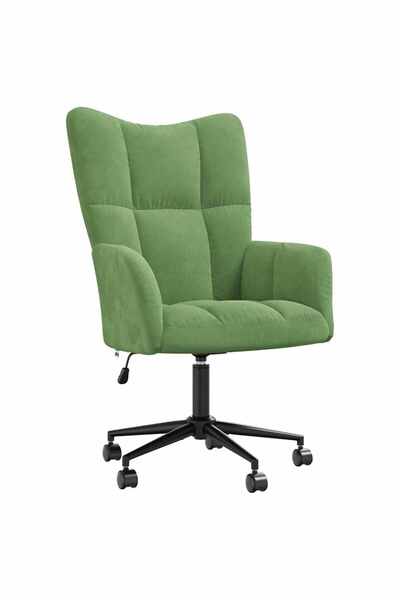 vidaxl Scaun de relaxare, verde deschis, catifea