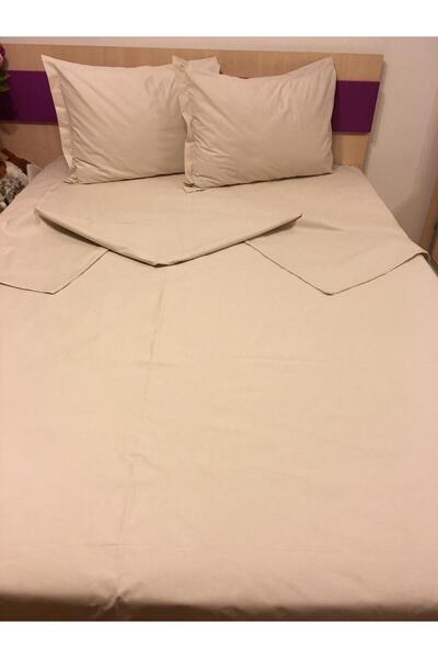 Liz Line Beige double bed linen, sheet 240x240cm, "Monochrome" collection mad...