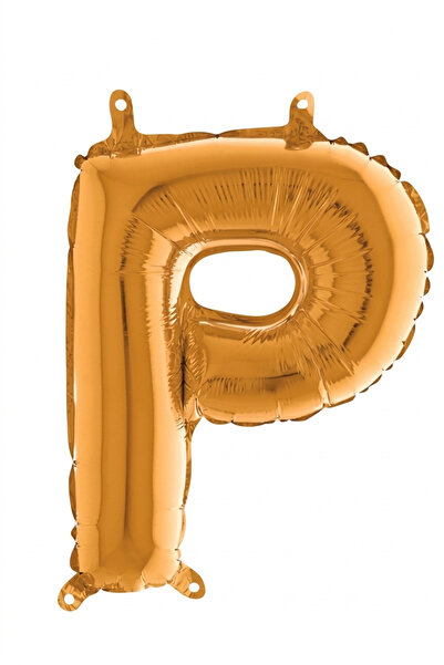 Harf Balon P Harfi Gold 40inç 100cm Helyum Gazına Uyumlu