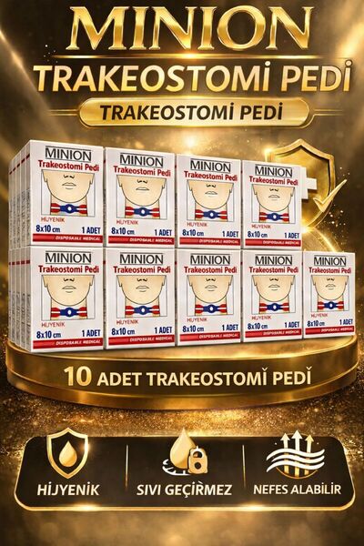 Minion Trakeostomi Pedi 8x10 10'lu Emici Ped