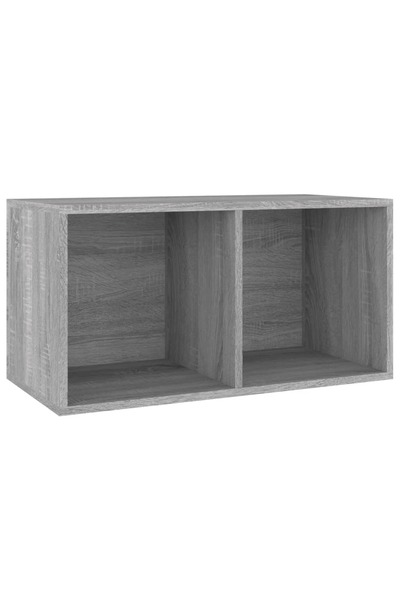 vidaxl Cutie de depozitare viniluri, gri sonoma, 71x34x36 cm, lemn