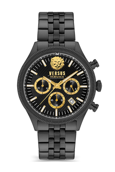 Versus Colonne Chrono Collection Luxury Men's Watch Black