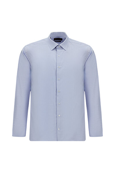 Abdullah Kiğılı Long Sleeve Slim Fit Slim Fit Oxford Cotton Shirt