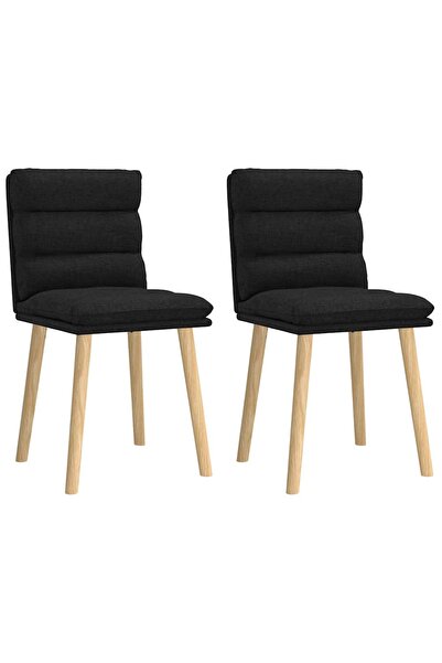 vidaxl Scaune de bucătărie, 2 buc. negru, textil