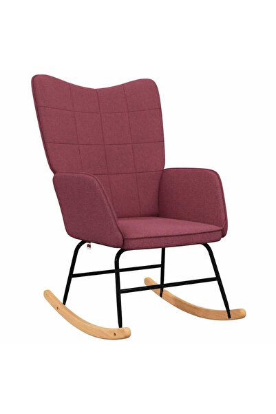 vidaxl Scaun balansoar, roșu vin, material textil