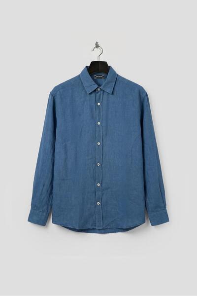 GIESTO supradimensionat lejer CĂMAȘĂ ALBASTRĂ K in