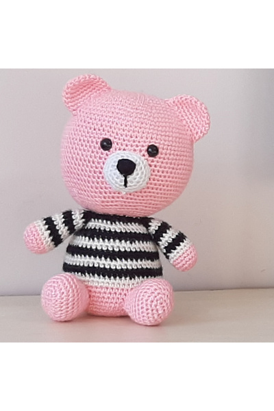 nildamigurumi Amigurumi Knitted Teddy Bear Light Pink