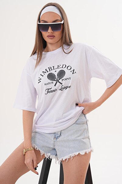 ŞİMAL Tricou de damă cu imprimeu detaliat supradimensionat 260157 -