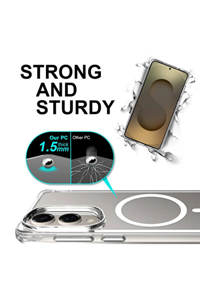 Grabit Premium Clear Back Cover for Samsung S25 Edge - Shockproof Transparent Case
