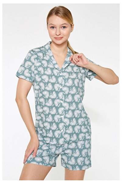 Pierre Cardin Women's Viscose Pajamas – Short Sleeve Blouse and Shorts with S...