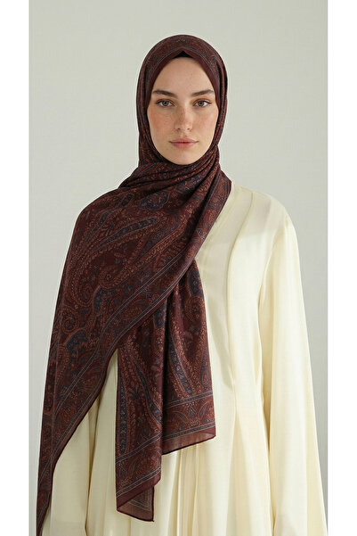 Karaca Royal Ethnic Pattern Cotton Shawl - Navy Blue / Burgundy