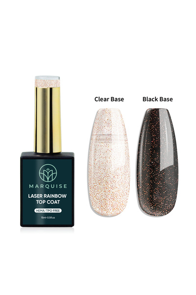 delis Top Coat Laser Rainbow Χωρίς HEMA/TPO, Marquise, 15 ml