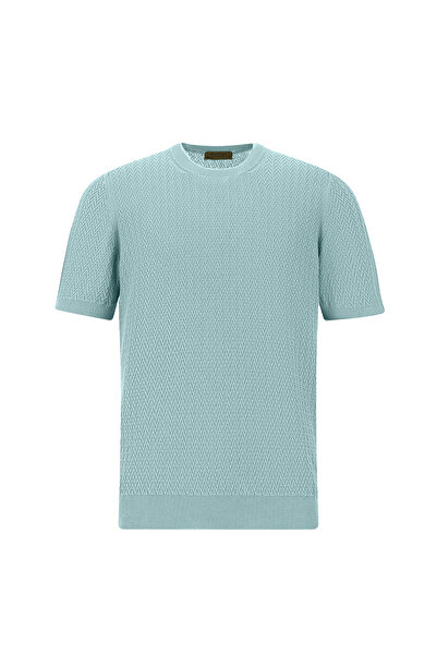 Abdullah Kiğılı T-Shirt - Μπλε - Κανονική εφαρμογή