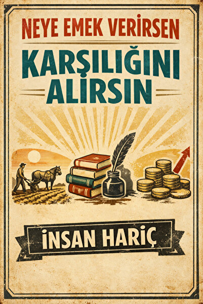 Hayal Poster Neye Emek Verirsen Retro Ahşap Poster 20x30