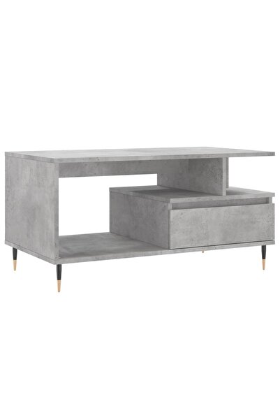 vidaxl Măsuță de cafea, gri beton, 90x49x45 cm, lemn prelucrat
