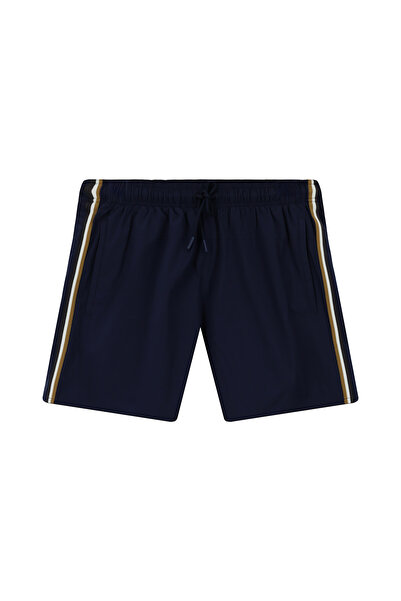 Abdullah Kiğılı Μαγιό βερμούδα - Ναυτικό μπλε - Απλό