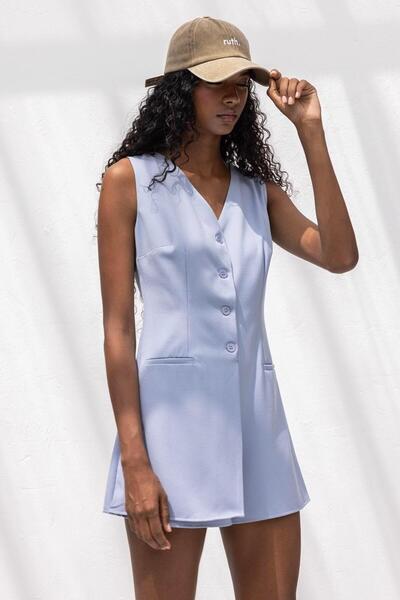 BSL V Yakalı Mini Tulum