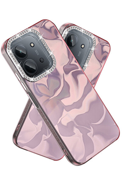 Nezih Case Redmi 15C Uyumlu Airbagli Parlak Taşlı Şık Tasarımlı Kapak Kılıf