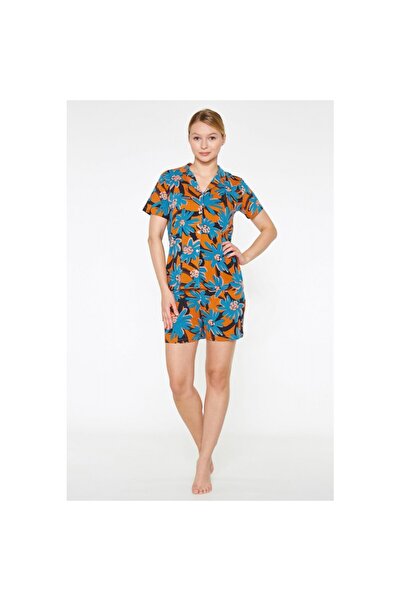 Pierre Cardin Women's Viscose Pajamas - Short Sleeve Blouse and Shorts with S...