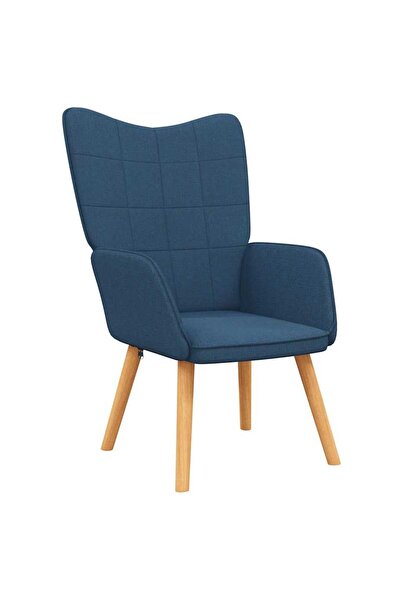 vidaxl Scaun de relaxare, albastru, material textil