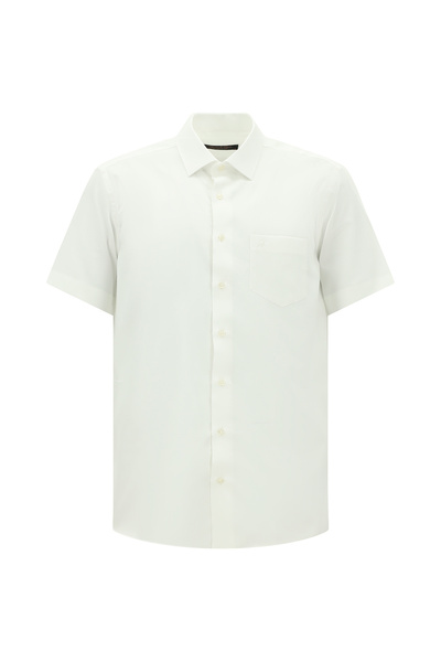 Abdullah Kiğılı قميص بأكمام قصيرة وقصة عادية بجيوب منقوش قطن