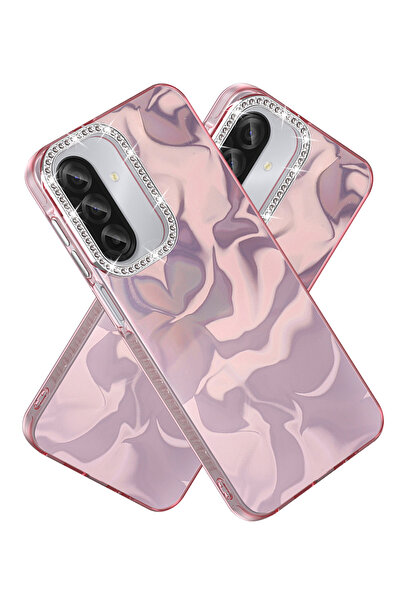 Nezih Case غطاء حماية بتصميم أنيق لامع مرصّع بالأحجار متوافق مع هاتف سامسونج ...