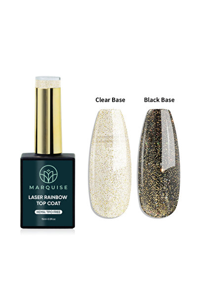 delis Top Coat Laser Rainbow Χωρίς HEMA/TPO, Marquise, 15 ml
