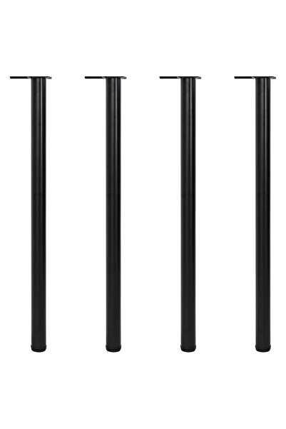 vidaxl Height-adjustable table legs, 4 pcs, 1100 mm, black