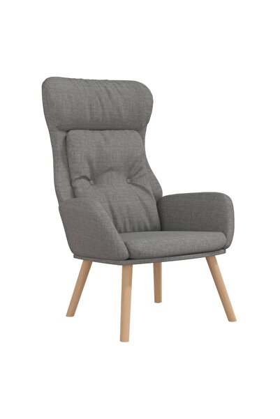 vidaxl Scaun de relaxare, gri deschis, material textil