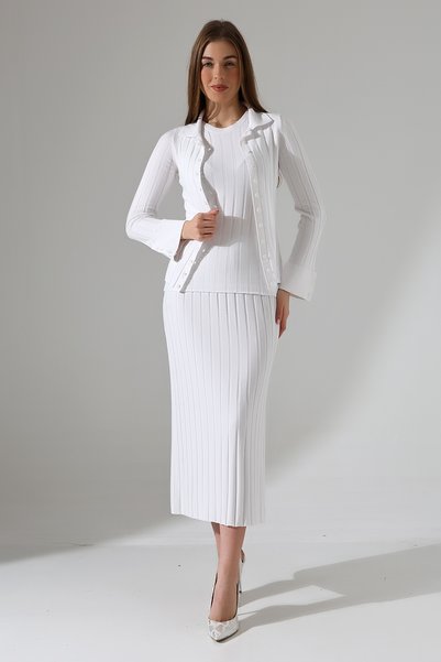 Lavinza Women's Long Knit Skirt – High Waist Stretchy Comfortable Casual Knit Skirt