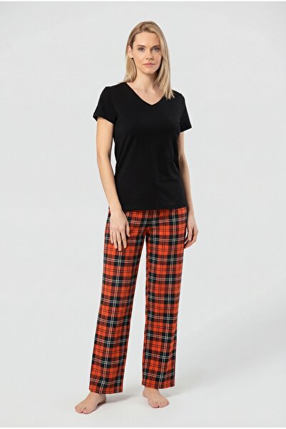 TÜREN Women's Plaid Pajama Set