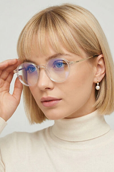 Cortina Blue Light Protection Metal Strappy Transparent Unisex Screen Glasses
