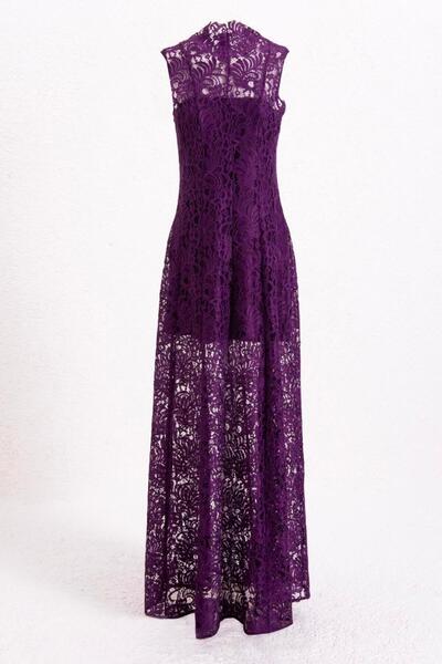 BSL Dantel Maksi Elbise