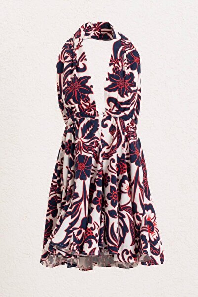 BSL Volanlı Etek Detaylı Mini Elbise