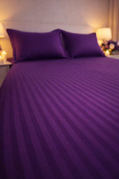 Cearșaf cu elastic 180x200 +25 cm pentru saltea înaltă, set cu 2 fețe de pernă 55x80 cm miniatura 2