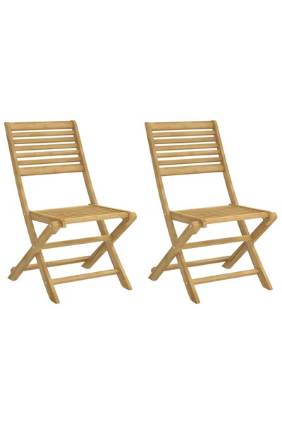 vidaxl Scaune grădină pliante 2 buc. 48,5x61,5x87 cm lemn masiv acacia