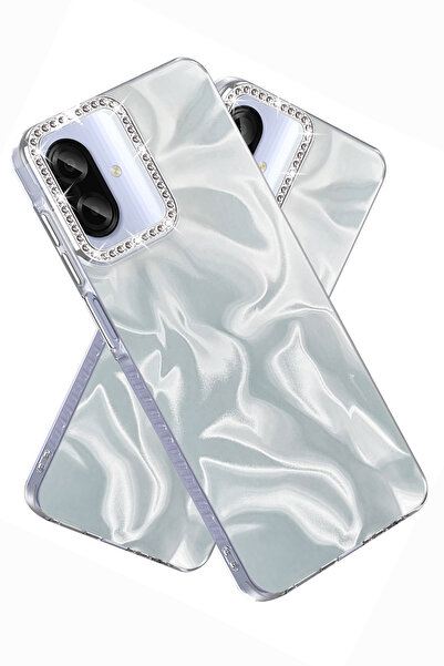 Nezih Case غطاء حماية بتصميم أنيق لامع مرصّع بالأحجار متوافق مع هاتف سامسونج ...