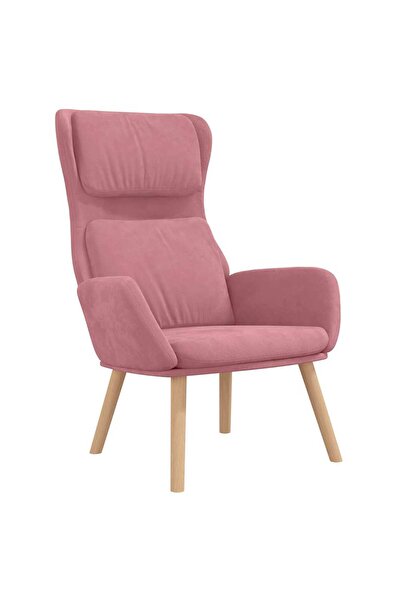vidaxl Scaun de relaxare, roz, catifea