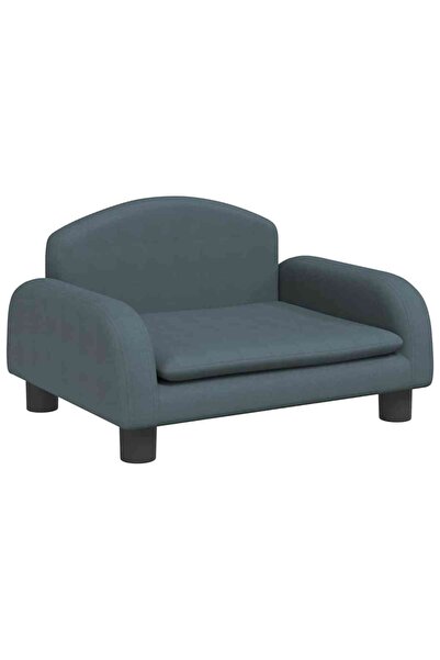 vidaxl Canapea pentru copii, gri închis, 50x40x30 cm, material textil