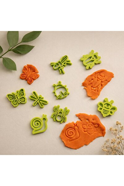 OEM Set de forme de modelat din plastilină cu tema „Insecte”, cu imprimeu 3D,...