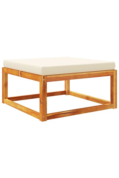vidaxl Taburet de grădină cu pernă, 65x65x29 cm, lemn masiv acacia