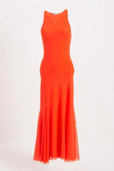 BSL Godeli Tül Midi Elbise