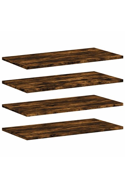 vidaxl Rafturi perete 4 buc. stejar fumuriu 60x30x1,5 cm lemn compozit