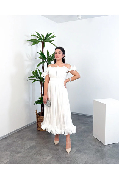 Mialora Rope Strap Midi Dress – Front Window Detail