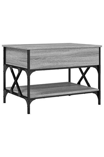 vidaxl Sonoma coffee table gray 70x50x50 cm processed wood and metal