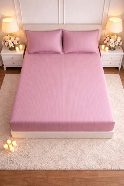 Cearșaf cu elastic 180x200 +25 cm pentru saltea înaltă, set cu 2 fețe de pernă 55x80 cm miniatura 4