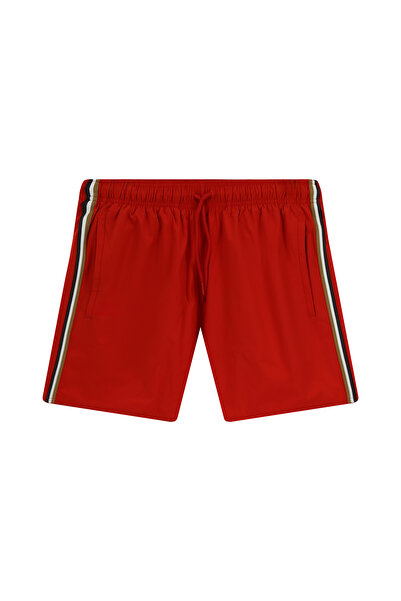 Abdullah Kiğılı Μαγιό βερμούδα - Κόκκινο - Απλό
