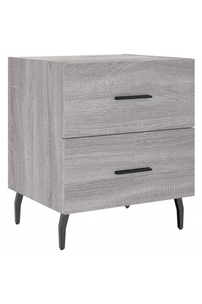 vidaxl Bedside table, sonoma grey, 40x35x47.5 cm, composite wood